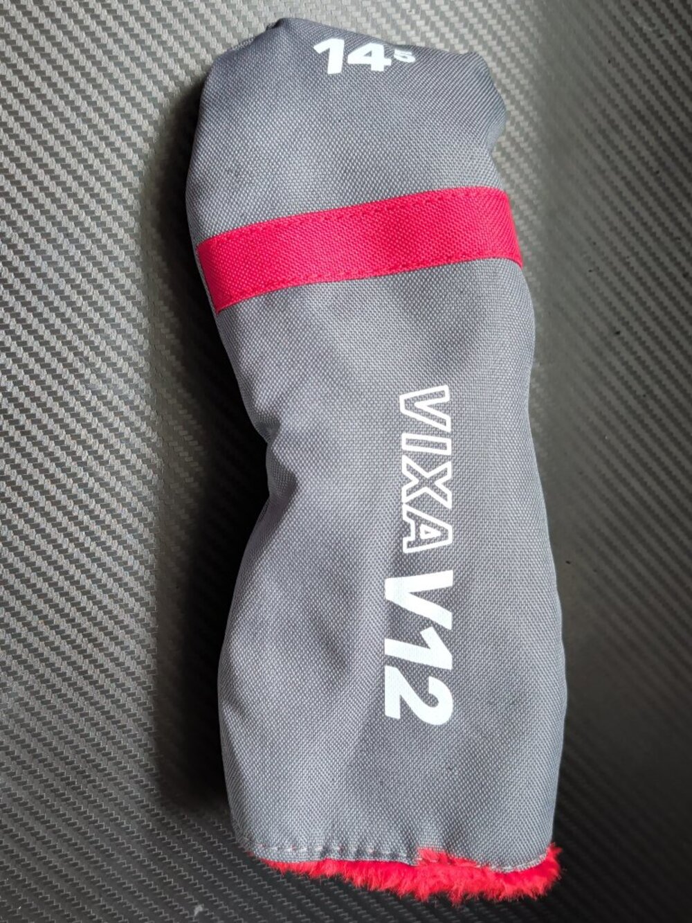 Vixa V12 Fairway 3-Wood 14.5° Head Cover Gray/Red Slip-On Headcover